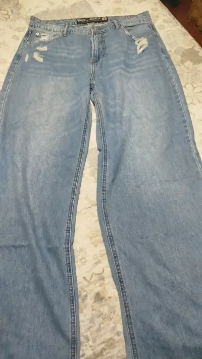 Jeans azules desgastados para mujer talla 40 - miniatura 1