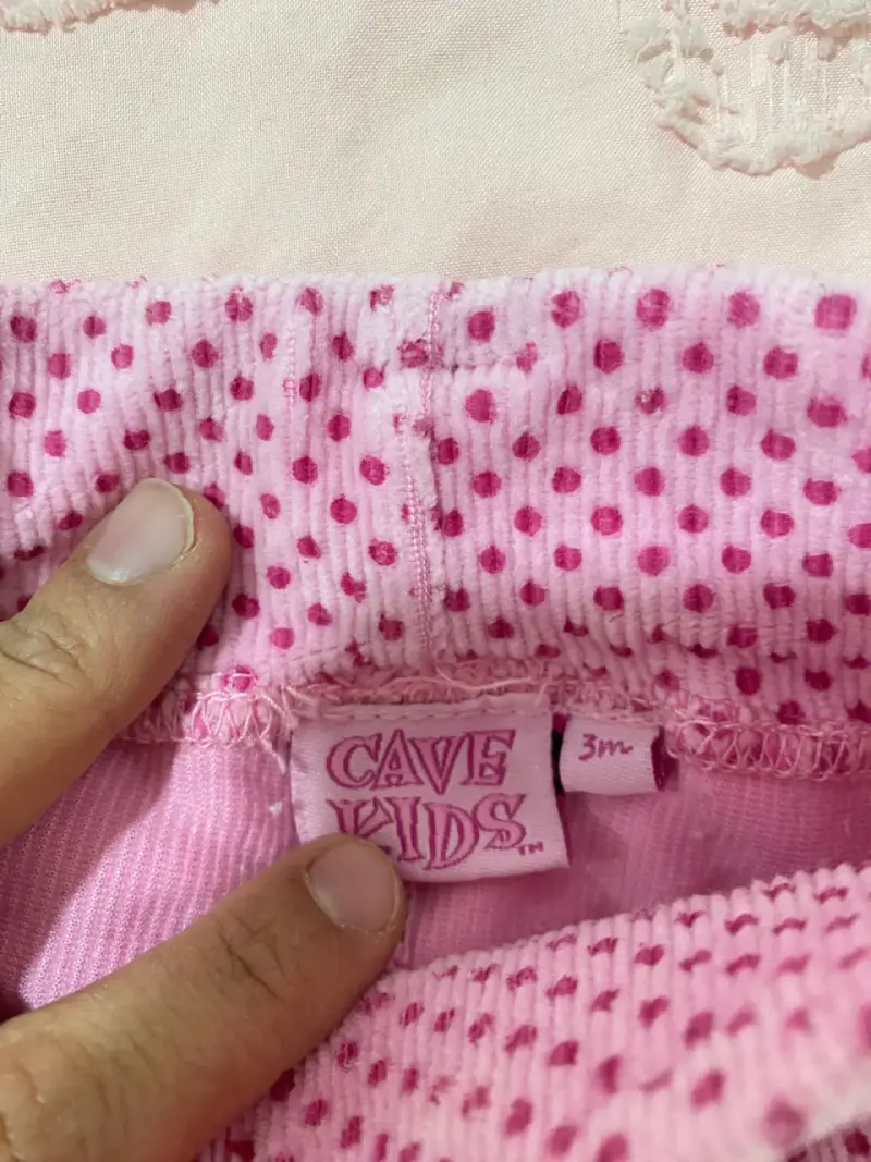 Pantalones rosados para bebé Cave Kids 3M - 2