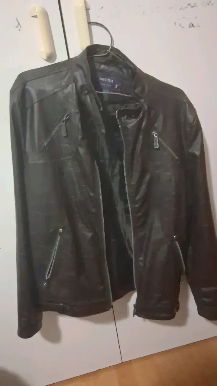 Chaqueta de cuero negra Bellota talla S - 1