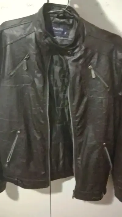 Chaqueta de cuero negra Bellota talla S - miniatura 2