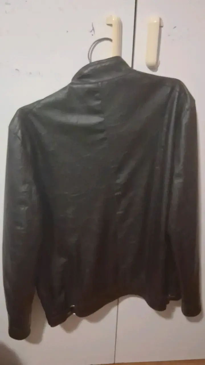 Chaqueta de cuero negra Bellota talla S - 3