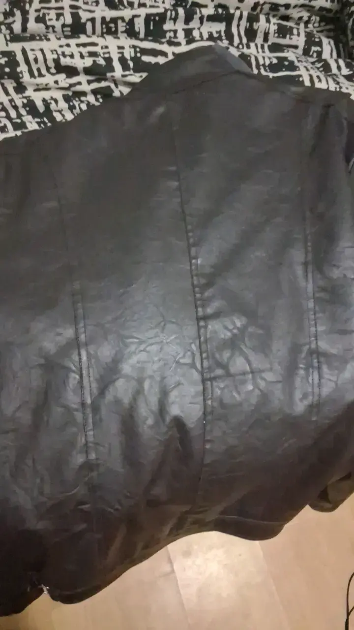 Chaqueta de cuero negra Bellota talla S - 6