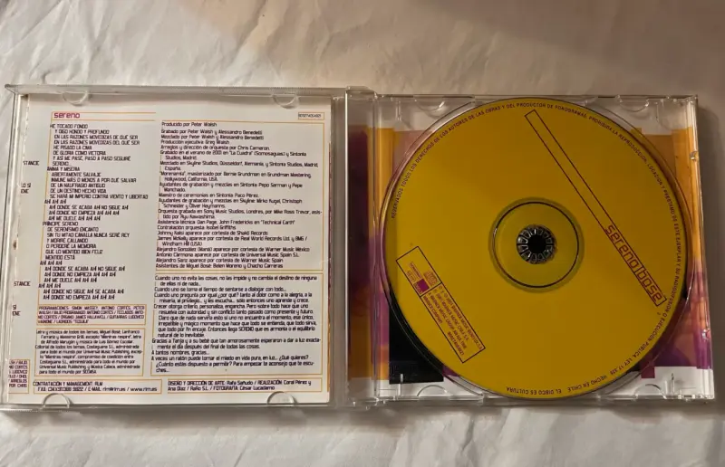 CD Sereno de Miguel Bosé - 3
