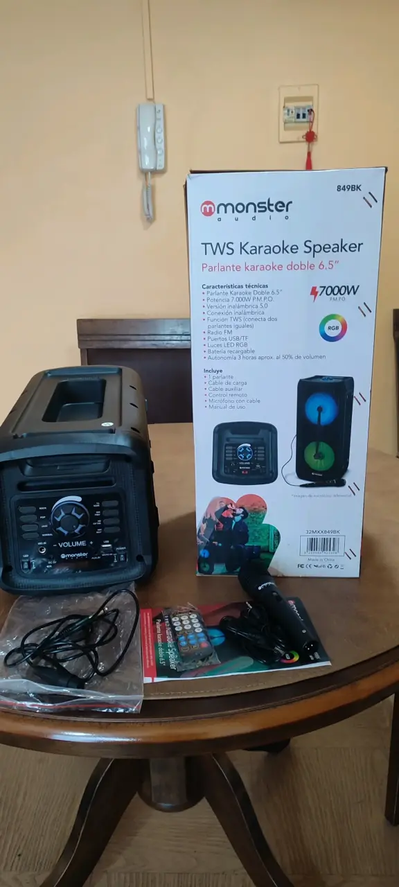 Parlante Karaoke Monster Audio TWS 7000W - 3