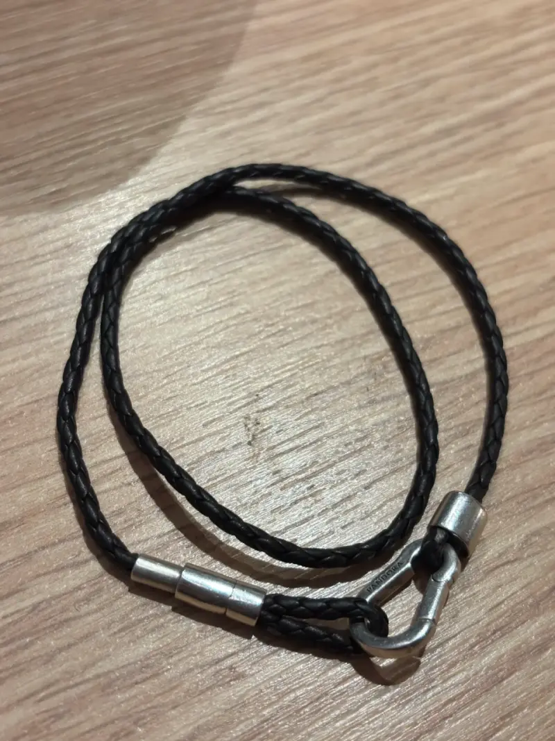 Brazalete Pandora de Cuero Trenzado Marrón - 2