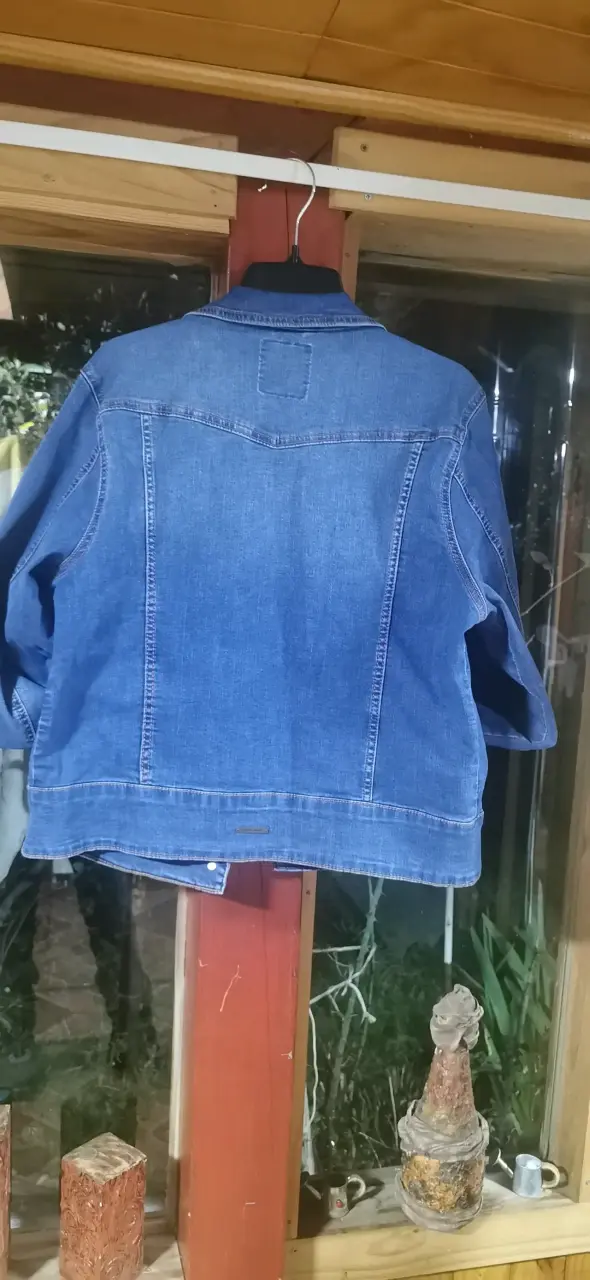 Chaqueta de mezclilla azul para hombre talla XXL - 2