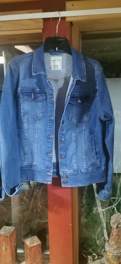 Chaqueta de mezclilla azul para hombre talla XXL - miniatura 3