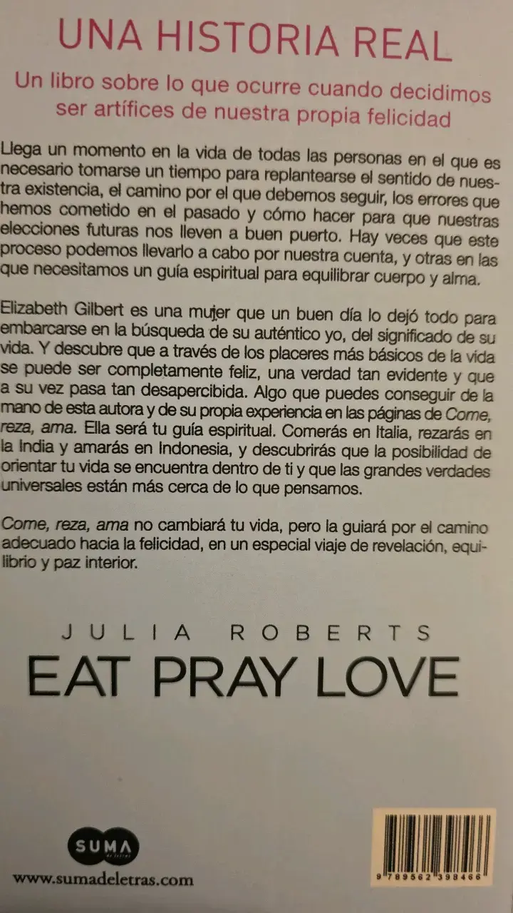 Libro 'Come Reza Ama' de Elizabeth Gilbert - 2