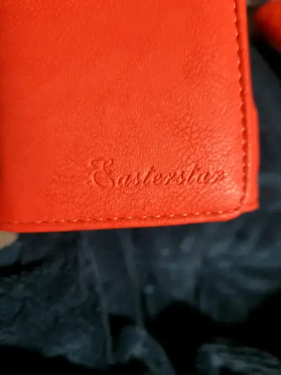 Billetera de cuero roja Easterstar con múltiples compartimentos - miniatura 1