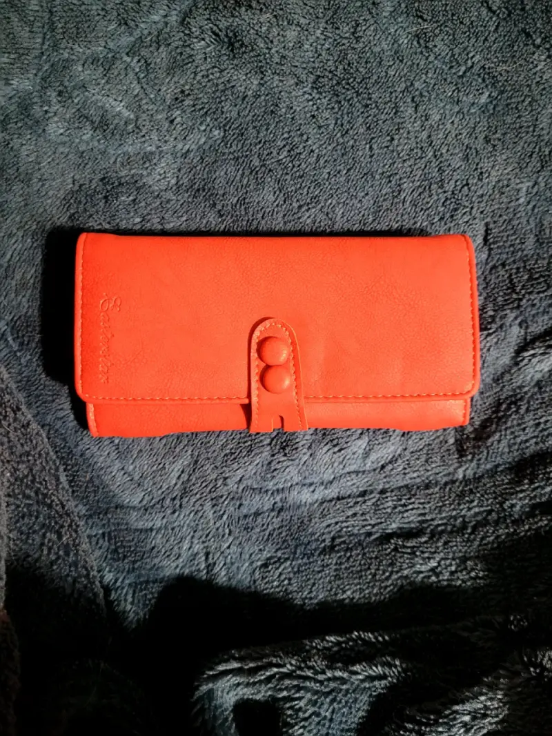 Billetera de cuero roja Easterstar con múltiples compartimentos - 4