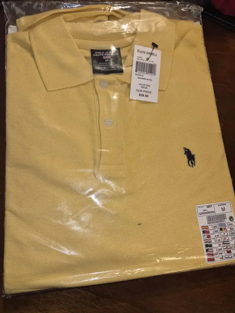 Polera Polo Amarilla Ralph Lauren Hombre