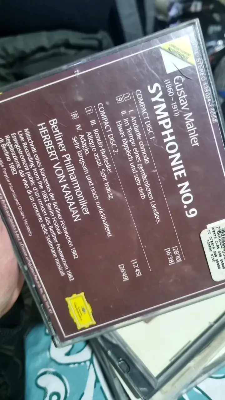 CD Mahler Sinfonía No. 9 por Karajan - 3