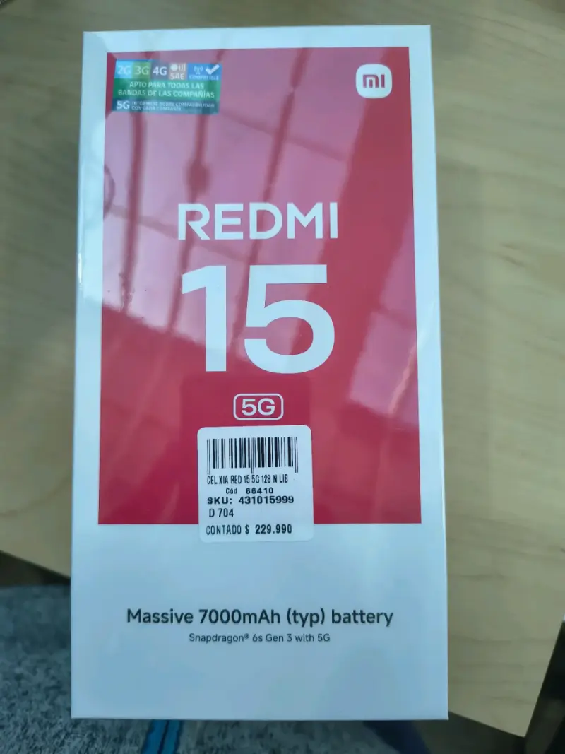 Smartphone Xiaomi Redmi 15 5G / Nuevo / sellado - 1