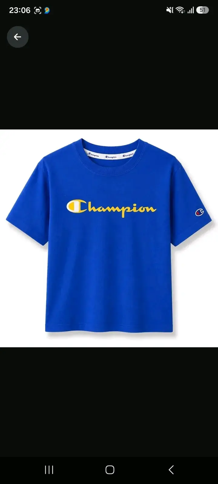 Polera Champion azul con logo - 1
