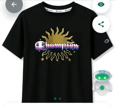 Polera Champion azul con logo - miniatura 2