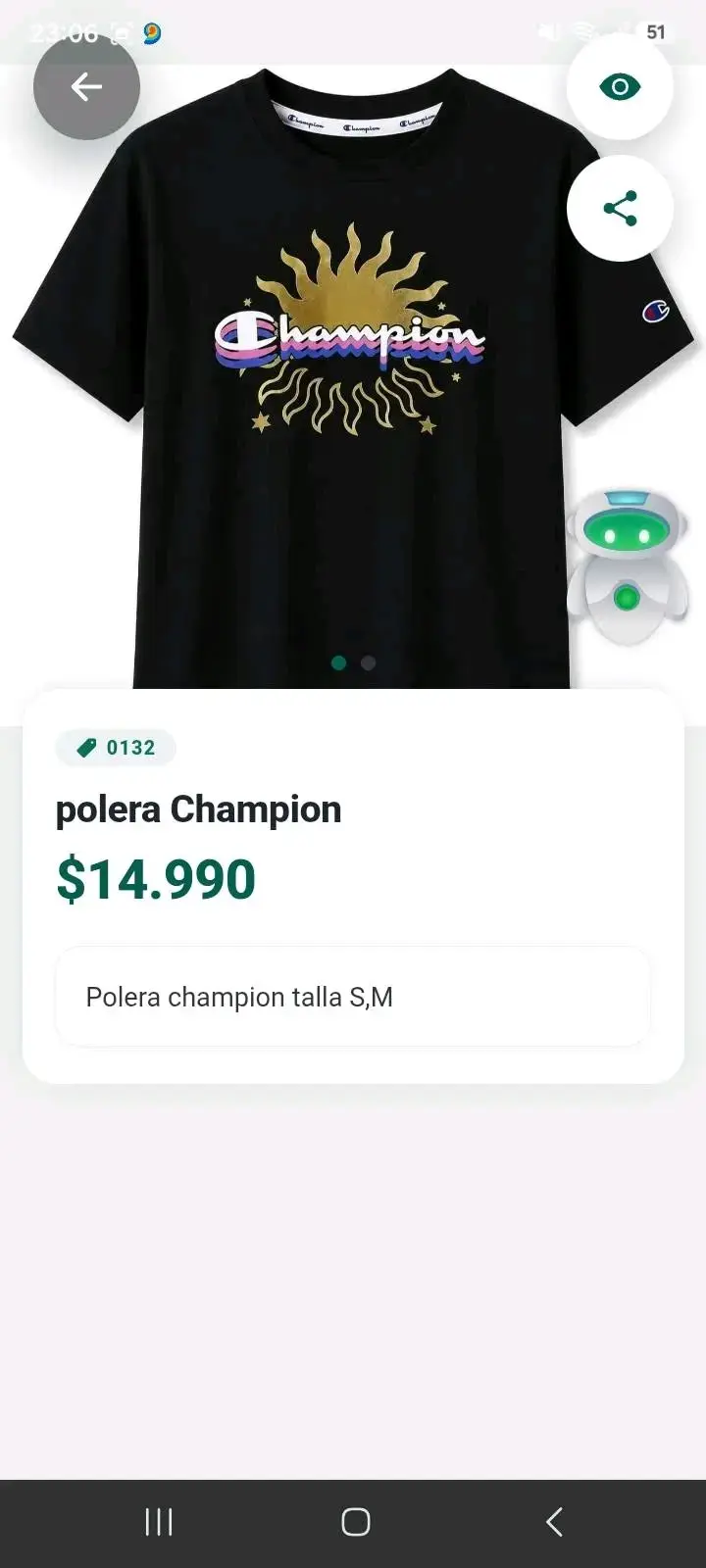 Polera Champion azul para mujer - 2