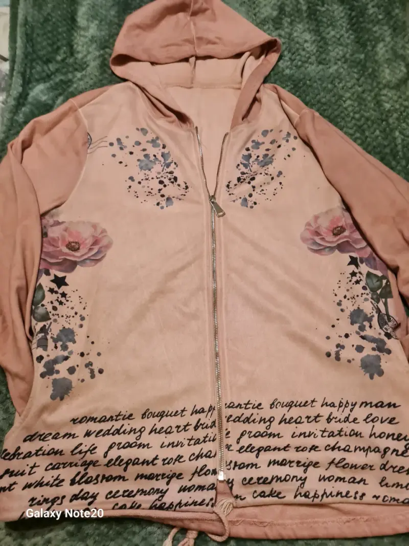 Polerón con capucha y diseño floral para mujer - 1