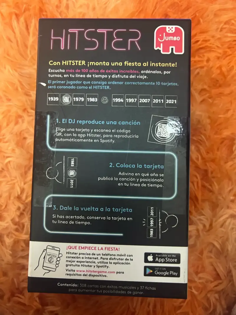 Juego de mesa Hitster con éxitos musicales - 2
