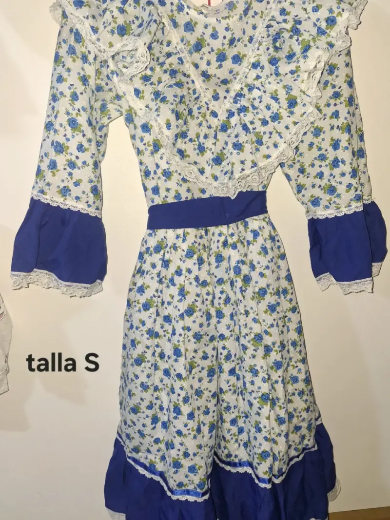 Vestido de niña con diseño floral talla 14 - 2