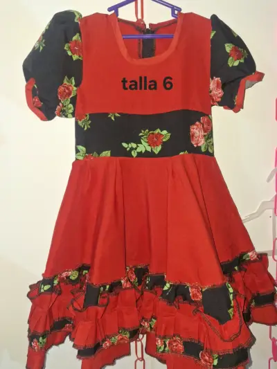 Vestido de niña con diseño floral talla 14 - miniatura 4