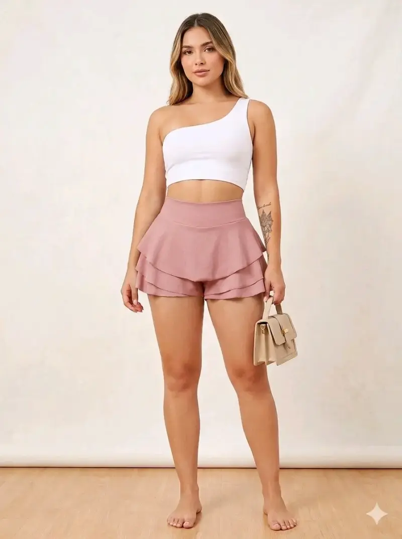 Shorts de volantes para mujer en varios colores - 1
