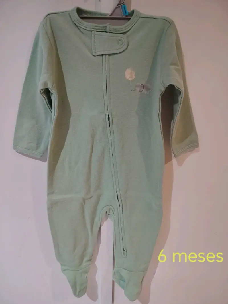 Pijama enterito para bebé 6 meses verde