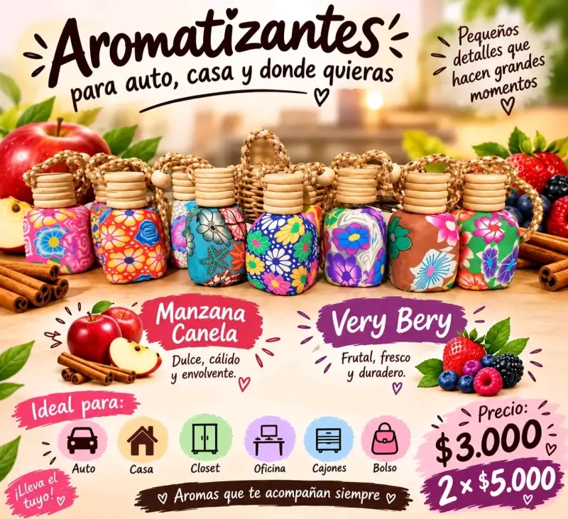 Aromatizantes para auto y hogar variados