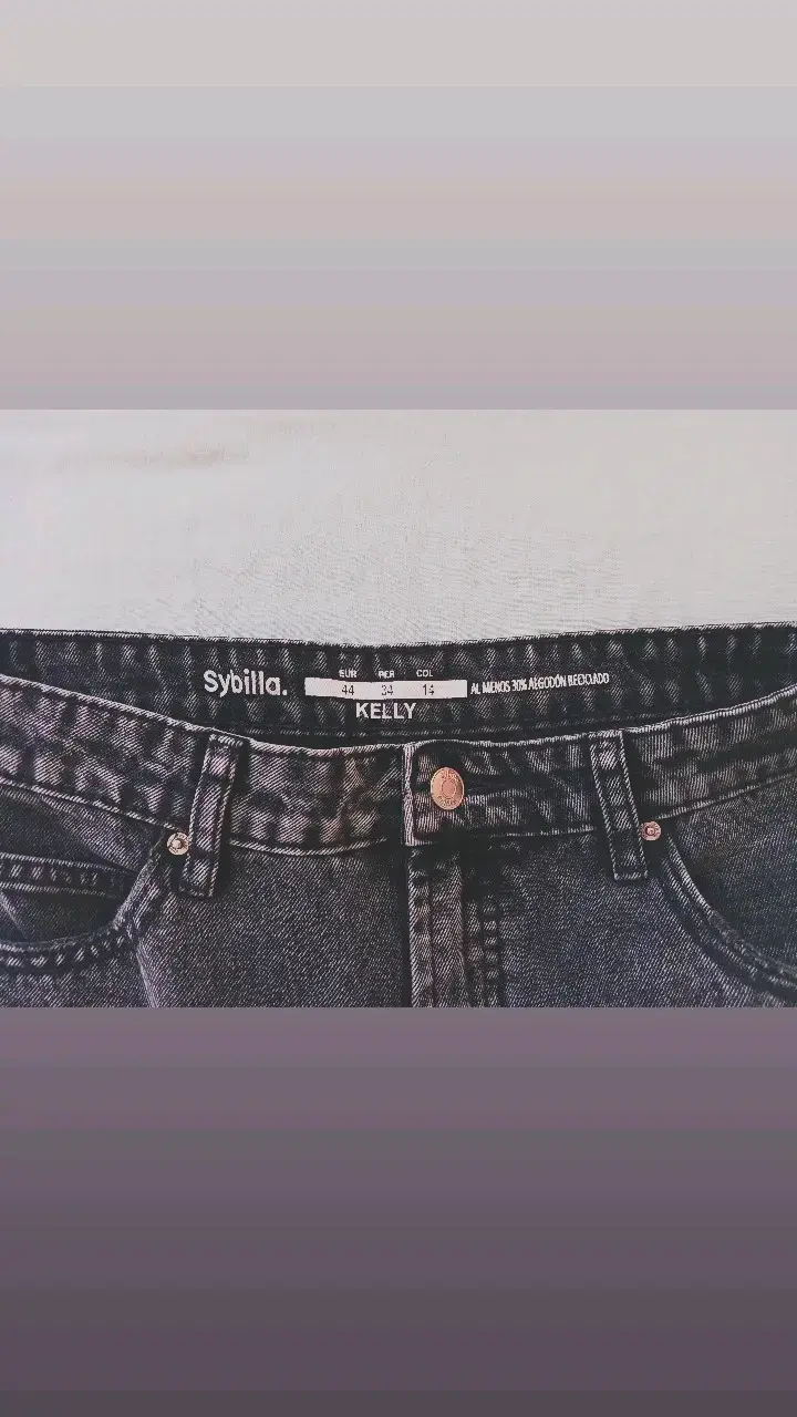 Jeans negros desgastados Sybilla Kelly para mujer - 2