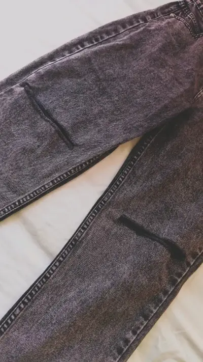 Jeans negros desgastados Sybilla Kelly para mujer - miniatura 3