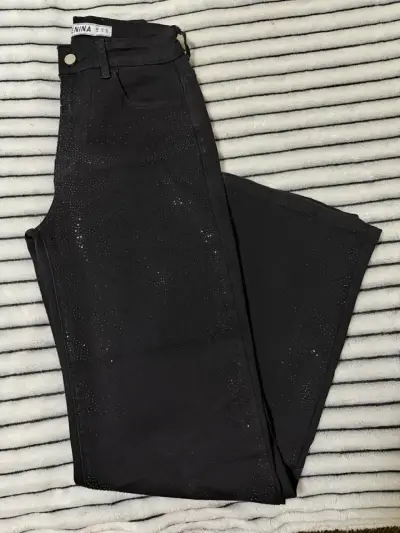 Pantalones negros con brillo Menina - miniatura 2