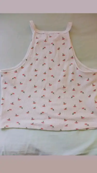 Top de tirantes blanco con estampado floral - miniatura 1