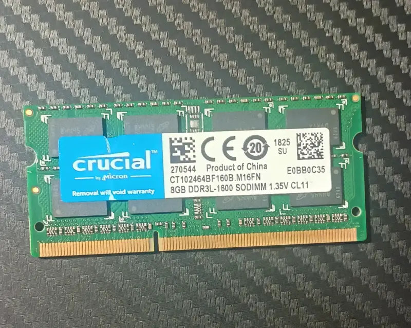 Memoria RAM Crucial 8GB DDR3L 1600 SODIMM - 1