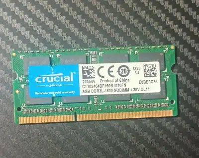 Memoria RAM Crucial 8GB DDR3L 1600 SODIMM - miniatura 1