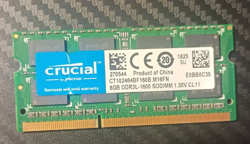 Memoria RAM Crucial 8GB DDR3L 1600 SODIMM - 2
