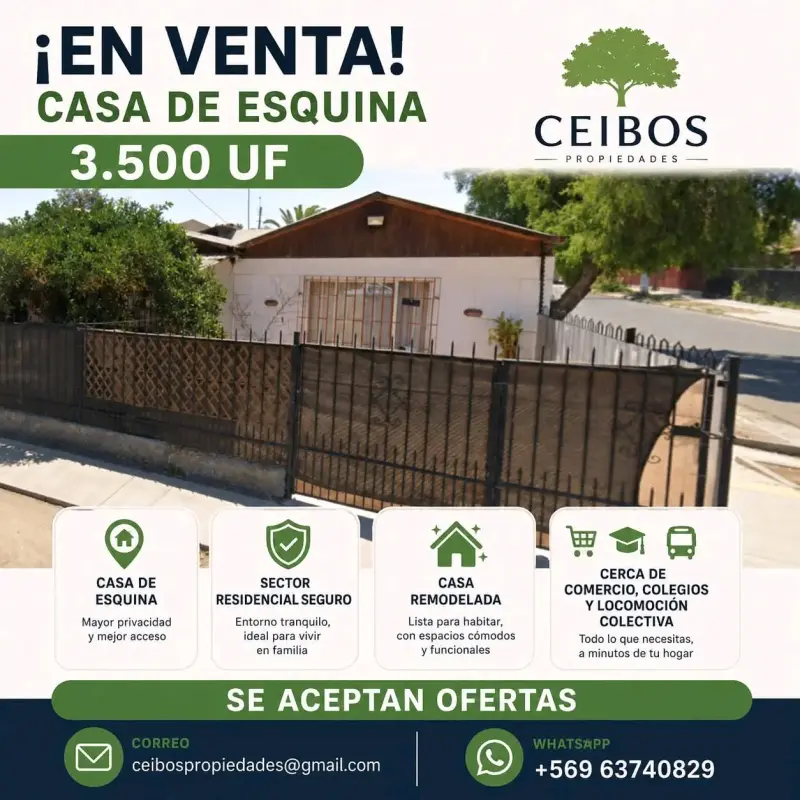 Casa de esquina remodelada en venta - 1