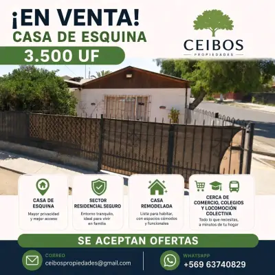 Casa de esquina remodelada en venta - miniatura 1