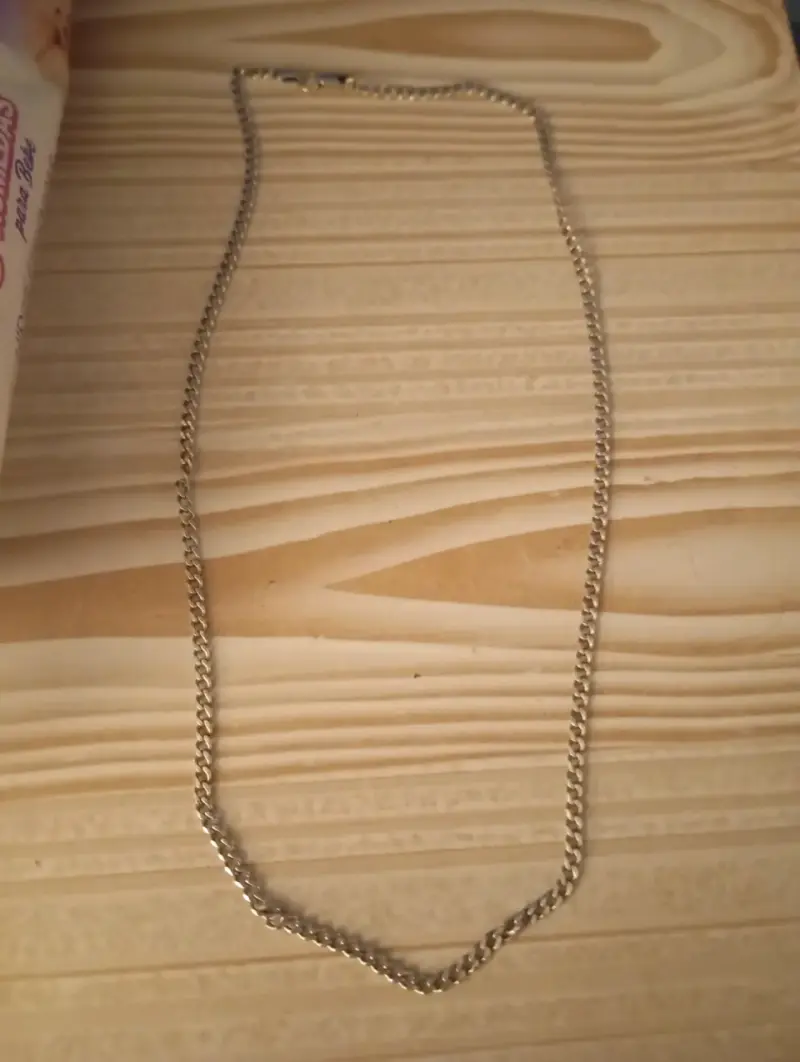 Cadena de plata estilo cubano - 1