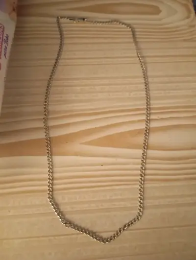 Cadena de plata estilo cubano - miniatura 1
