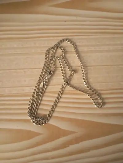 Cadena de plata estilo cubano - miniatura 2