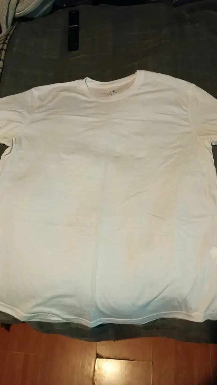 Polera blanca básica para hombre - 1