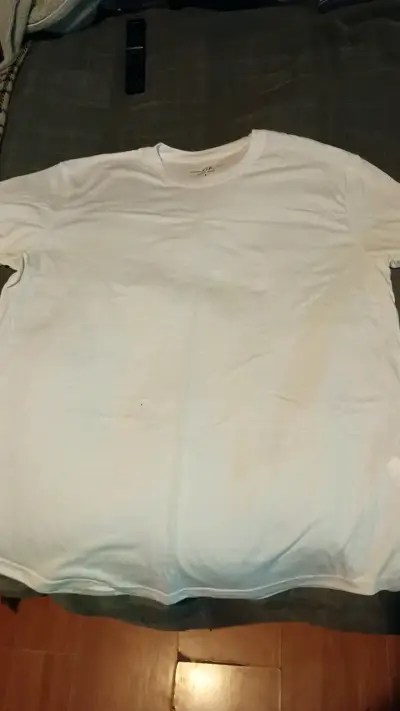 Polera blanca básica para hombre - miniatura 1