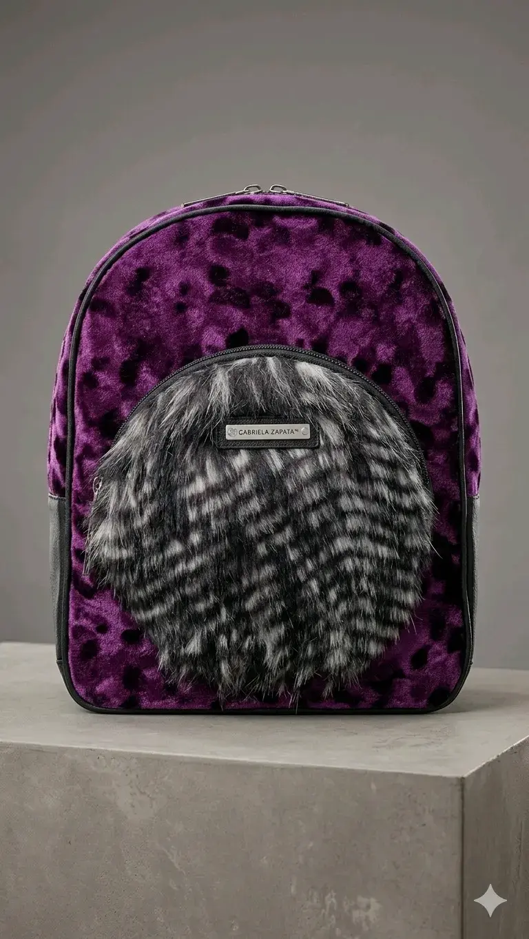 Mochila de diseño morada Gabriela Zapata - 1