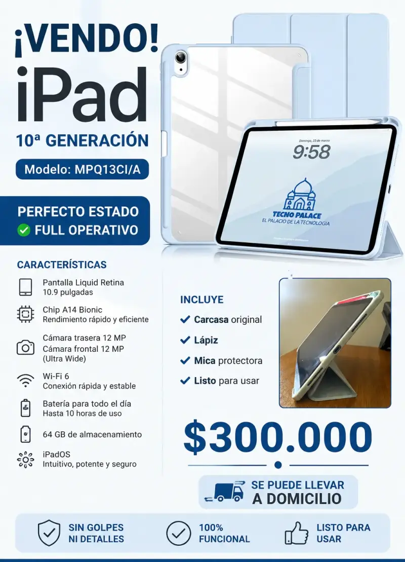 iPad 10ª Generación en perfecto estado