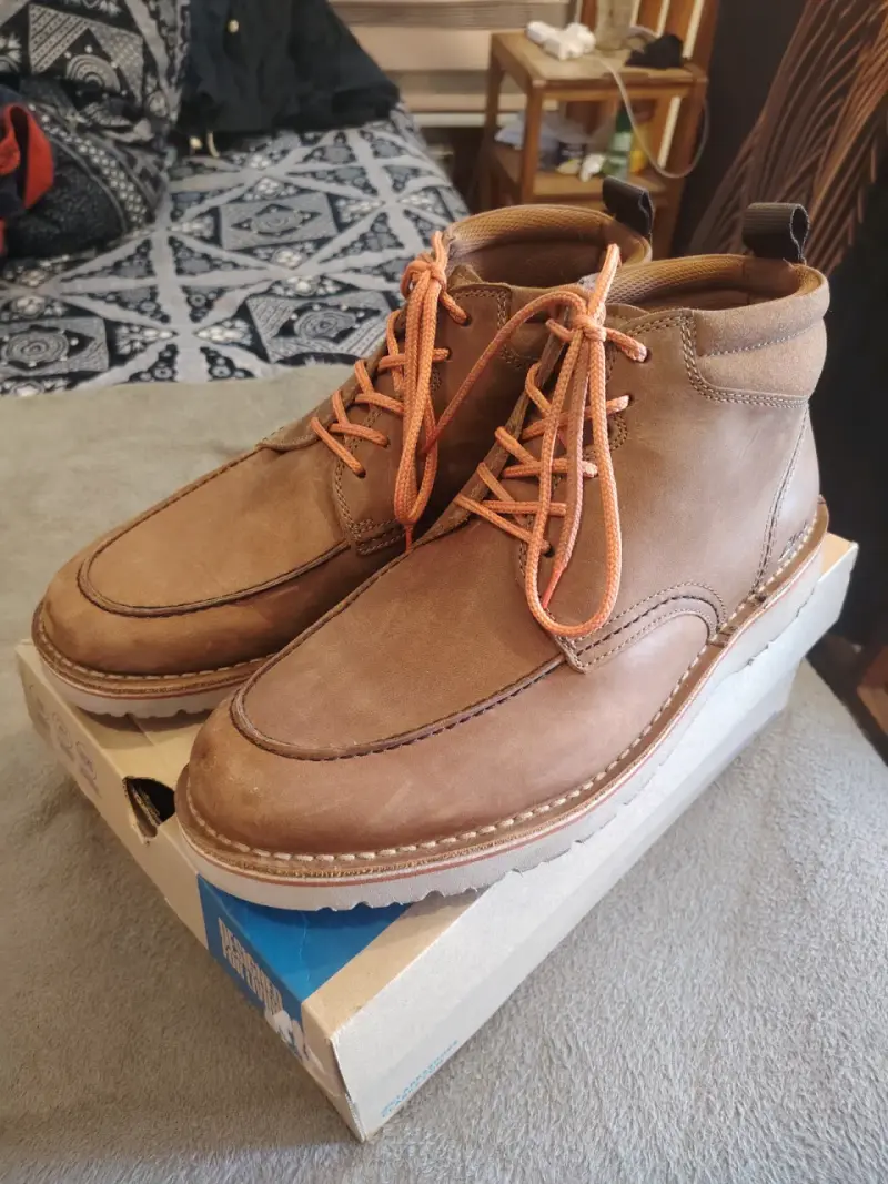 Botines de cuero marrón para hombre - 1