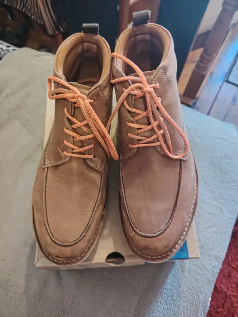 Botines de cuero marrón para hombre - 2