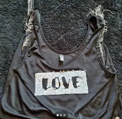 Crop top con lentejuelas JJO - miniatura 1