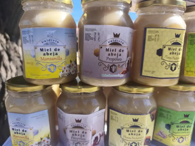 Variedad de miel de abeja Valdivia 1000g - 3