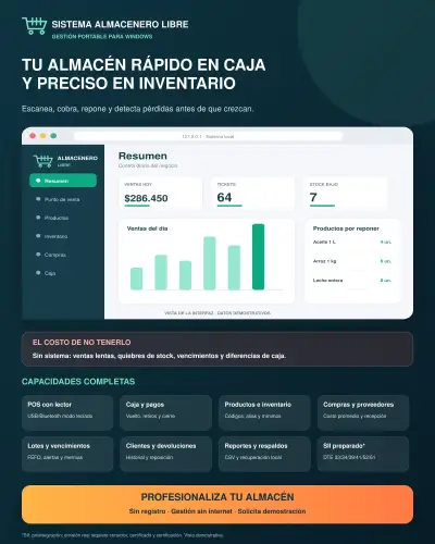 Sistema de Gestión Almacenero Libre para Windows - miniatura 1