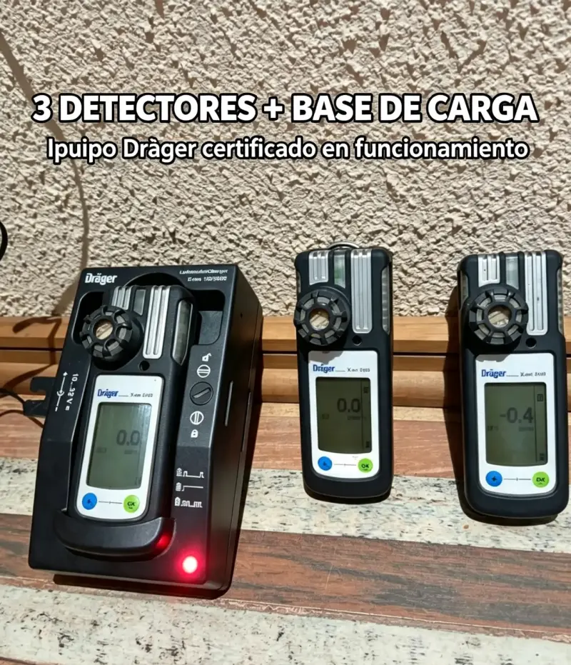 Detectores de gas Dräger X-am 5100 con base de carga - 1