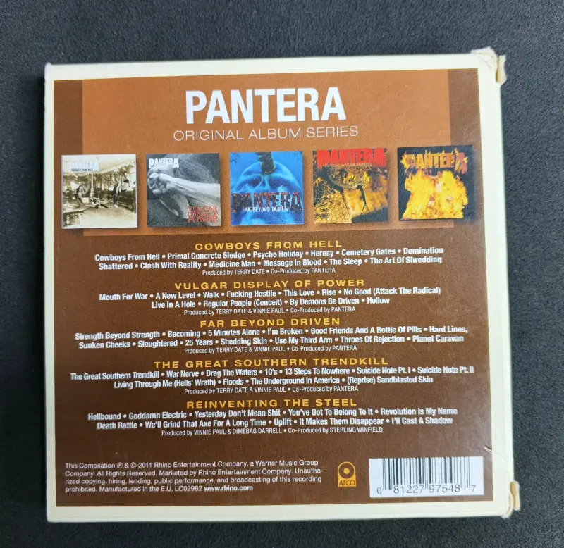 Colección de álbumes originales de Pantera 5 cds - 2